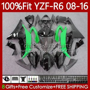 FAILI OEM per Yamaha YZF R 6 YZF R6 600 YZF-R6 YZF600 99NO.72 YZF-600 2008 2009 2010 2012 2012 2012 2013 Green Black 2014 2015 2016 YZFR6 08 09 10 11 12 13 15 16 Body iniezione