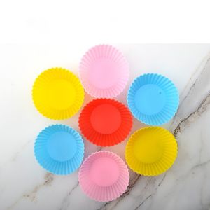 Muffin Cup Cake Mould Silicone Multi Colours Bakeware Mold Chocolate Cakes Muffins Waffle Biscuit Bread Baking Molds New Arrival 0 38jd L2
