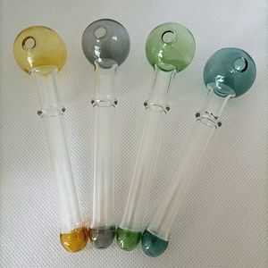 Pipa per bruciatore a olio in vetro da 4,8 pollici Fumo colorato Artigianato a mano Acqua che brucia Nail Rig Dab Bong