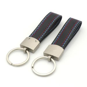 Fashoin 금속 가죽 열쇠 고리 Keychain 키 체인 벨트 크롬 M 스포츠 E46 E39 E60 F30 E90 F10 F30