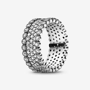 Novo design 925 esterlina prata espumante pavimentação anel de banda para mulheres anéis de noivado casamento moda jóias frete grátis