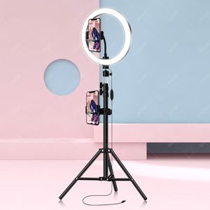 26 CM Selfie Telefon Halka Işık ile Tripod Daire Işık Canlı Streaming Fotoğrafçılık Güzellik Fotoğraf YouTube Tiktok Video Studio