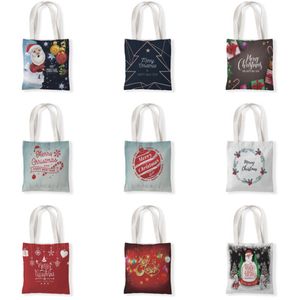 Le ultime dimensioni di 33x37 cm, stile di Babbo Natale e neve, borsa regalo di Natale, borsa per la spesa, spedizione gratuita