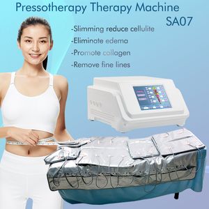 Touch screen 3 in1 far infrared pressotherapy slimming machine with ems pads lymphatic drainage air pressure massage equipment