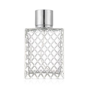 Clear vidro fino névoa atomizador portátil quadrado recarregável perfume de perfume Óleos Essential Spray Garrafa de Viagens Dispensador Fragrância Frasco V1