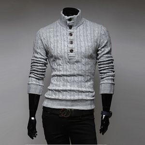 가을과 겨울 탑 판매 새로운 패션 망 Turtleneck 스웨터 솔리드 컬러 슬림 버클 한국어 스웨터 무료 배송 201026