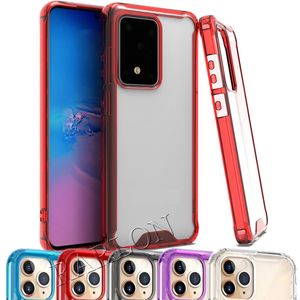 Clear Acrylic TPU PC Hard Shockproof Case for iPhone 12 Mini 11 Pro Max XR XS 6 7 8 Plus Samsung Note 20 Ultra S20 FE A21S A31 A51 A42 A71