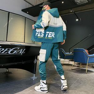 Mens Streetwear Tracksuit Set 2020 Outono New Sweat Teret Homens Hoodie Jacket + Sweatpants Hip Hop Set Moda Moda Jogadores Conjuntos