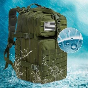 30L / 50L 1000D Nylon Vattentät Ryggsäck Utomhusväskor Ryggsäckar Tactical Sport Camping Vandring Trekking Fiske Jaktväskor 220216