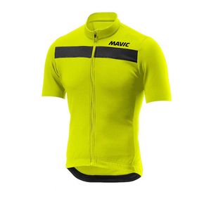 Verão Mens equipe MAVIC Ciclismo Mangas Curtas Jersey Uniforme de Bicicleta 100% Poliéster MTB Bicicleta Camisa Racing Tops Uniforme Esportivo Y210309009