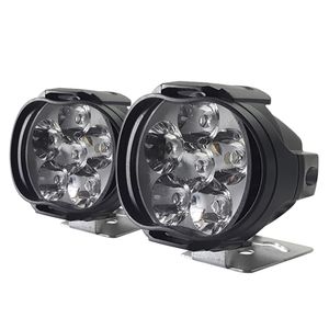 Motorcyklar LED-strålkastare Super Bright 1000lm Scooters Spotlight 6500k Vit Arbetsbil Fog Spot Light 9-85V