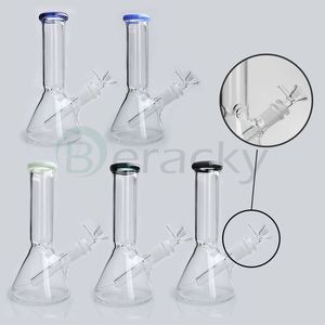 DHL !!! Beracky 8inches Glas Vattenrör Hookahs med Bowl Downstem Diffuser Färgade Heady Bägare Bongs DAB Rigs för rökning