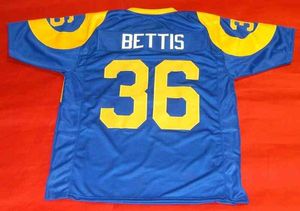 Maglia da calcio personalizzata Uomo Gioventù Donna Vintage Blu JEROME BETTIS CUSTOM THE BUS HOF 2015 Rare High School Taglia S-6XL o qualsiasi nome e numero di maglie