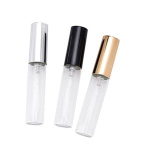 Partihandel 5 ml Pocket Atomizer Spray Flaskor Mini Tom Klar glas Parfymflaska för kosmetika Förpackning 1000pcs Massor