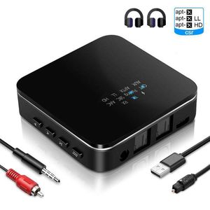 APTX HD Latência Bluetooth Transmissores 5.0 Receptor de áudio Música CSR8675 TV PC Adaptador sem fio RCA SPDIF 3.5mm AUX B20