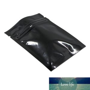 100 pcs / lote preto mylar saco de folha auto selagem sacos alimentar lanches bolsas de armazenamento com zíper para cozinha de açúcar de café