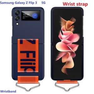 Samsung Galaxy Z Flip 3 4 5 Flip4 Flip5 Kılıf Sert Koruma Tutucu Bilek Kayışı Plastik Arka Kapak