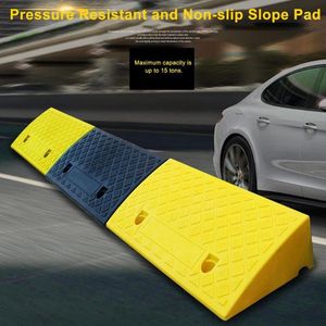 Portable Lightweight Plastic Curb Ramper - 2pc Heavy Duty Plastic Threshold Ramp Kit Set för uppfart Sidewalk bil Truck Ramp Kit1