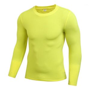 Бегущие трикотажные мансы Быстрая сухое фитнес сжатие с длинным рукавом BaseLayer BaseLayer BaseLayer под рукой Герметичный спортивный тренажерный зал Носить верхний открытый1