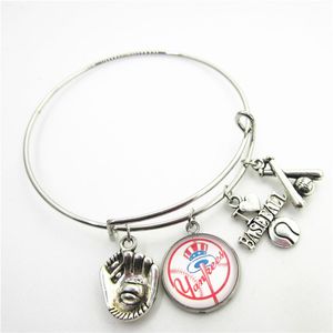 Encantos DIY EEUU Equipo de béisbol American League Eastern Division New York Colorgle Drist Bracelet Sports Jewelry Accesorios