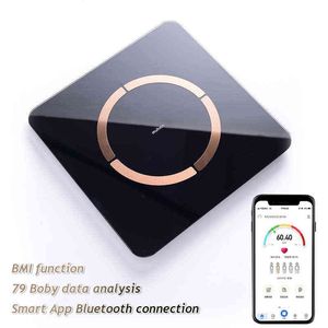 Wagi łazienkowe Smart bezprzewodowa cyfrowa waga wagi tkaniny Bilans wodny BIM Skład Składu Podłączyć smartfon Bluetooth H1229