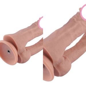 NXY Dildos Hismith - Female Silicone Double Dildos, Advanced Sex Machine, Suction Cups, Diameter 4cm, 18.5cm1210