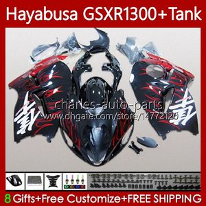 Verkleidungen für Suzuki Hayabusa GSXR-1300 GSXR 1300 CC GSXR1300 Rote Flammen 96 97 98 99 00 01 74Nr