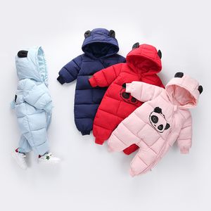 Winter Romper Autumn Warm Newborn Boys Jumpsuit Hooded Snowsuit For Girls Overalls Unisex Baby Clothes 201029