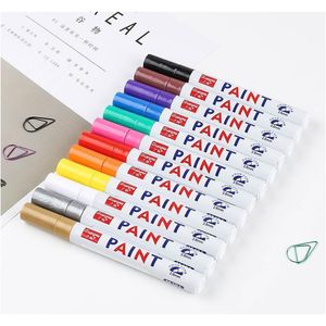 Waterproof Marker Pen Tyre Tire Tread Rubber Permanent Non Fading Paint Pen White Color Can Marks On jllFgR warmslove