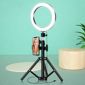 Doled Selfie Ring Light med stativ står för skönhetsbelysning av Makeup Photography Live Stream Youtube Video Online Meeting