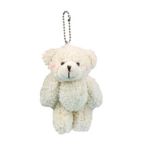 10pcs/Lot Kawaii 11cm Joint Teddy Bears Plush With Chain Small Pendant Key Chains Stuffed Animals Valentine Gifts Y0106