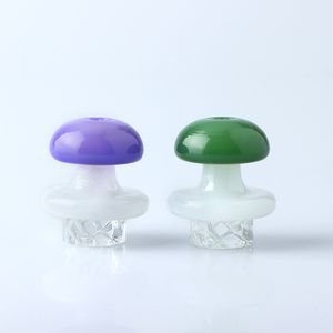 Dhl!! Mushroom Glass Spinning Carb Cap Smoke 25mm Carb Caps For Quartz Banger Nails Rig Smoking Accessories Oil Burner
