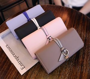 Designer - A marca é simples de usar a carteira de bolsa longa bolsa feminina carteira macia cartão de telefone celular cartão clipe de couro bolsa de cor