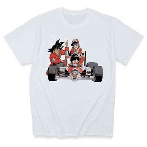 Nieuwe Retro Unieke Ontwerp Mannen T Shirt Auto Fans Tops Coole Tees Mijn Favorye Treiber Ayrton Senna Vrouwen Unisex Zomer