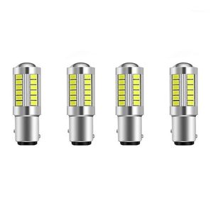 Acil Durum Işıkları Süper Parlak LED 1157 Ampul P21 / 5 W Bay15D Ampuller ile 33SMD 5730 Yongasetleri, Xenon White (4 set)