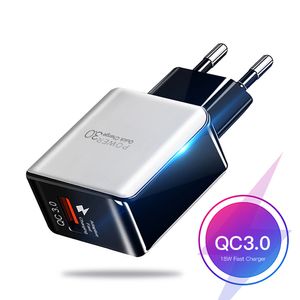 QC 3.0壁充電器USBクイックチャージ5V 3A 9V 2Aトラベルパワーアダプター高速充電US EUプラグのSAMSUNG