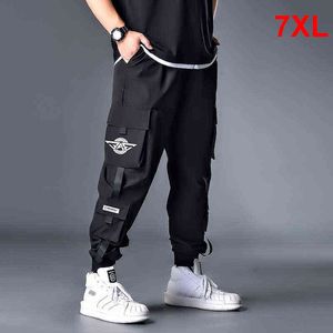 Hip Hop Streetwear Pant Men Oversize Cargo Pants Sweatpants Male Jogger Trousers High Quality Plus Szie 6XL 7XL HX413 H1223