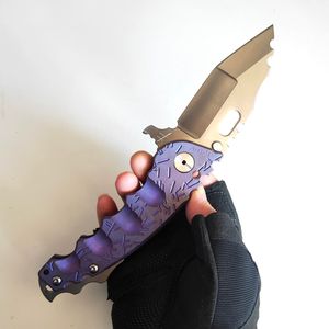 Limited Customization Version Folding Knife Man of War Anodized Titanium Handle Sanding S35VN Blade Perfect Camping Knives Tactical EDC Strong Hunting Tools