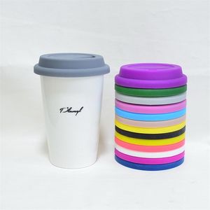 Silicone Cup Lid for 9cm Cups Reusable Porcelain Coffee Mug Spill Proof Lid Milk Tea Cups Cover Seal Lids