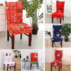 Noel Sandalye Dekoru HH9-3611 Yemek Dekorasyon Stretch Çıkarılabilir Yıkanabilir Noel Sandalye Koruyucu slipcovers Home For Kitchen Kapaklar