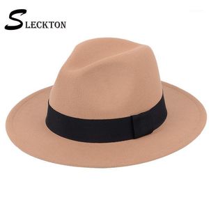 Chapéus de aba mesquinha Fedoras de moda Slekcha