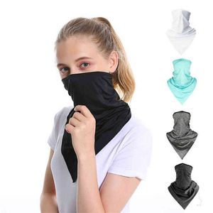 1 PC ICE Silk Twarzy Bandana Balaclava Neck Okładka Oddychająca Pałąk Fajny Szalik Wrap Outdoor Sports Fishing Rowerowy Akcesoria Y1229