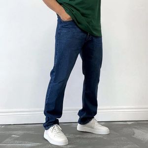 Mäns Jeans 2022 Sweatpants Rakben Denim Byxor, Casual Mid Rise Solid Färg Avslappnad Fit Comfy Outwears Byxor