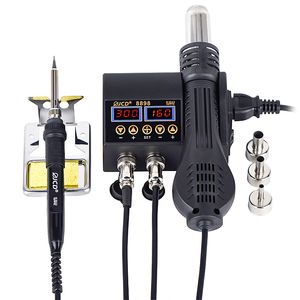 2 in W soldering station heat gun LCD Digital display welding rework station for cell phone BGA SMD PCB IC Repair solder tools china russia spain warehouse