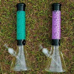 Tubo reto Beaker Bongs Hookahs Chuveiro Percolor Glass Bong Bongo Dab Rigs 14mm articulação feminina com tubulações de água downstem difusas difusas