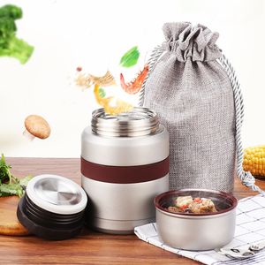 Wholesale thermos for hot food resale online - Termos Thermo Garrafa Termica Mug for Hot Food Vacuum Flasks Mini Lunch Box Thermoses Thermos Stainless Steel Bento Containers T200710