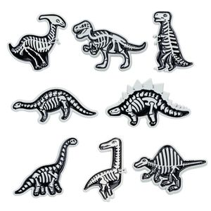Cartoon Skull Dinosaur Skeleton Broche Pins Stks Set Grappige Animal Legering Emaille Verf Heren Pak Broches Kleine Kleding Sieraden Gift Badge Shirt Pin