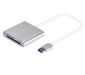 2020 Kortläsare Mini USB 3.0 SD Micro SD SDHC SDXC TF CF-kortläsare med USB-kabel 3 i 1 för dator