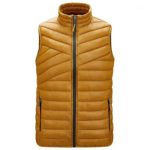 Herrvästar 2020 Höstens ärmlösa jackor Plus Storlek M-4XL Solid Färg Varm Vest Waistcoat Men Casual Chaleco Hombre1