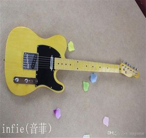 2022 Оптовая продажа высококачественного амейкана художественная подпись желтая электрическая гитара